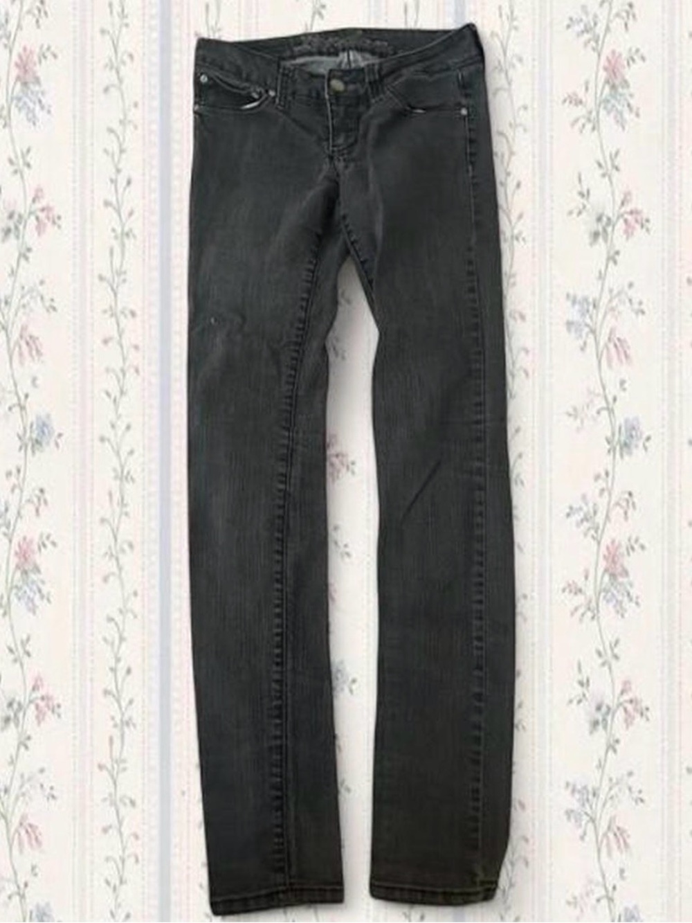 London bongo Y2K grey slim straight leg skinny jeans